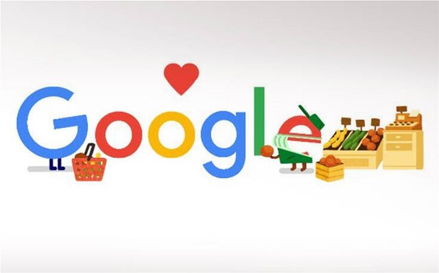 Google Doodle - Κορωνοϊός: Το «ευχαριστώ» στους εργαζομένους στα καταστήματα τροφίμων