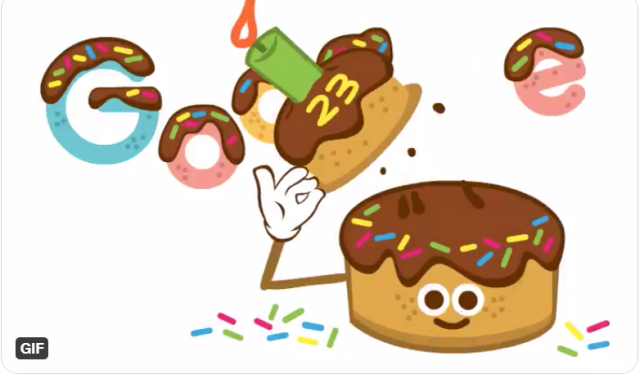 Google: Κλείνει τα 23 της χρόνια και σβήνει κεράκια με εορταστικό doodle - Δείτε βίντεο