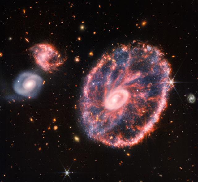 Απίστευτη εικόνα του γαλαξία Cartwheel από το τηλεσκόπιο James Webb