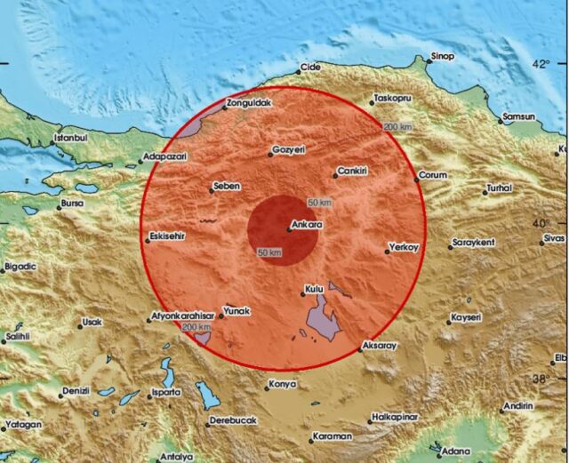 Ισχυρός σεισμός 5 Ρίχτερ στην Τουρκία