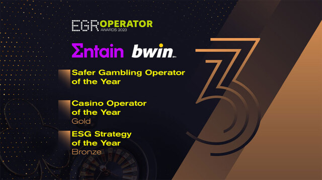 Τρία βραβεία για την Entain με σφραγίδα Bwin στα EGR Awards 2023!