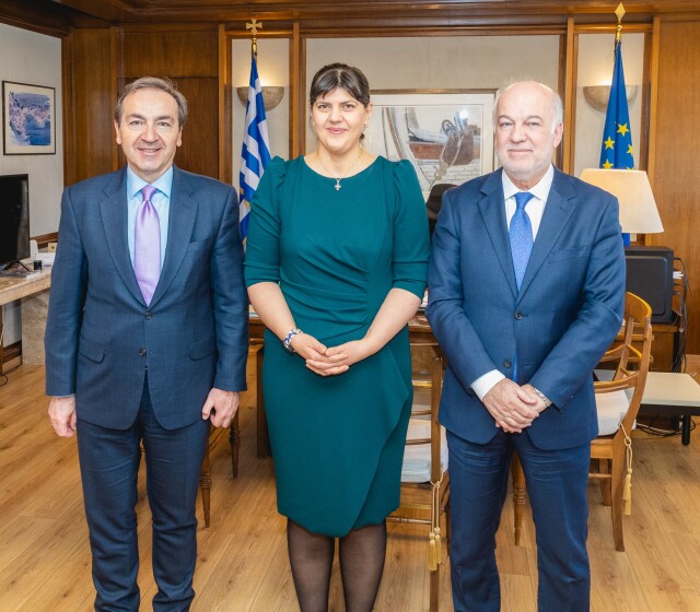 Φλωρίδης και Μπούγας συναντήθηκαν με την Ευρωπαία Γενική Εισαγγελέα για την καταπολέμηση του οικονομικού εγκλήματος