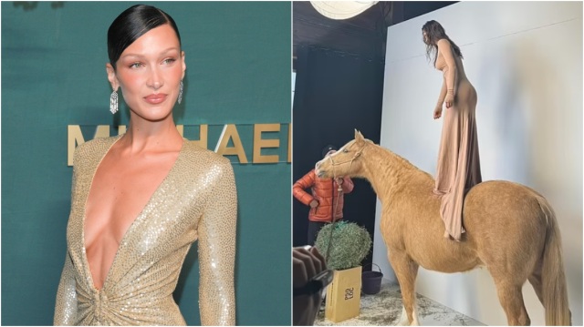 Μπέλα Χαντίντ: Οργή με το μοντέλο που πατάει πάνω σε άλογο για φωτογράφηση - Το βασανίζεις, της γράφουν