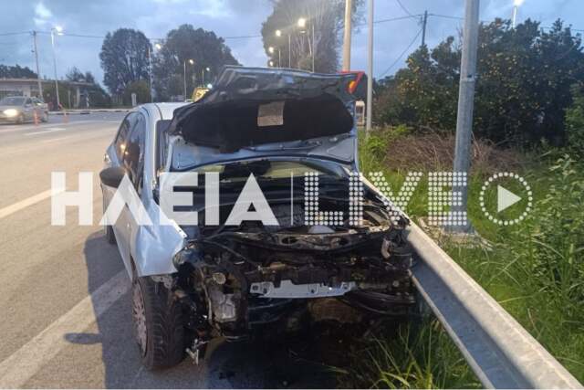 Τρεις τραυματίες σε τροχαίο στην Πατρών-Πύργου