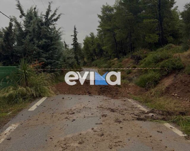 Μεγάλη καθίζηση σε δρόμο στην Εύβοια λόγω της κακοκαιρίας, δείτε βίντεο | Επικαιρότητα στο LivePress.gr