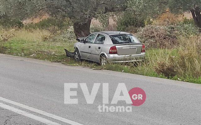 Αλιβέρι: Τροχαίο ατύχημα λόγω λαδιών στο δρόμο – Τραυματίστηκε οδηγός