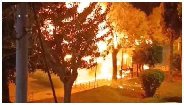 Λεωφορείο «λαμπάδιασε» στη Λιοσίων, δείτε βίντεο