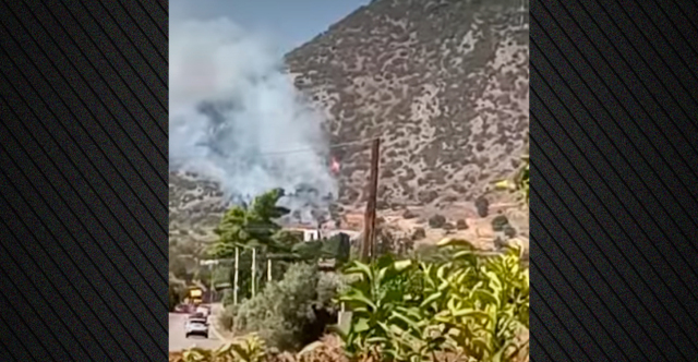 Φωτιά στην Ερμιόνη Αργολίδας - Σηκώθηκαν 6 εναέρια, δείτε βίντεο