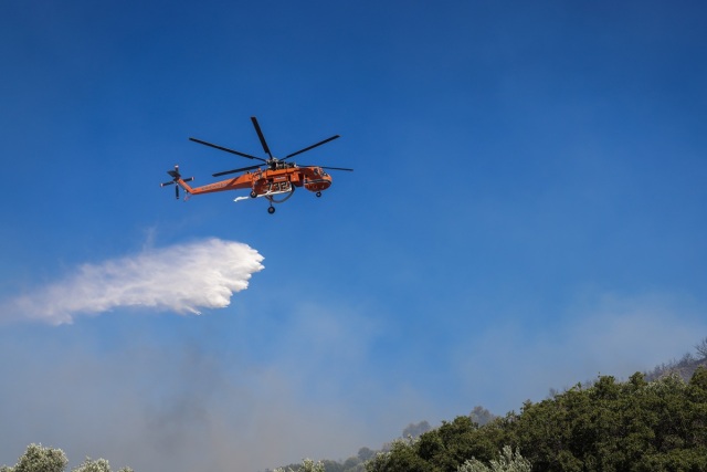 Φωτιά τώρα στο Μυρόφυλλο Τρικάλων - Επιχειρούν 2 αεροσκάφη και 1 ελικόπτερο