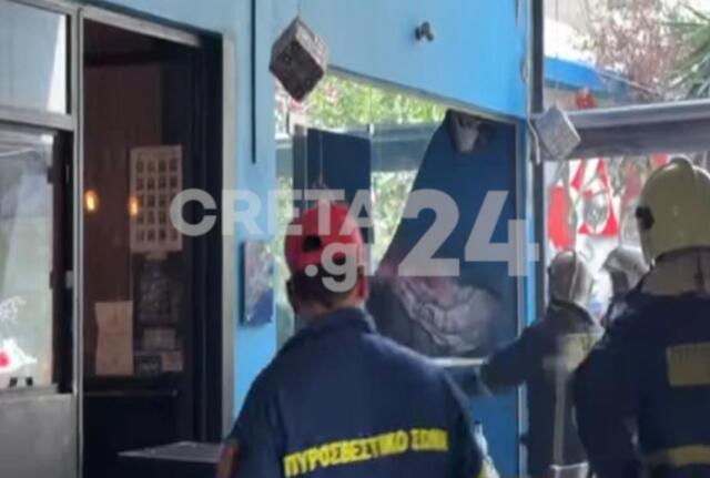 Έκρηξη φιάλης υγραερίου σε καφενείο στο κέντρο του Ηρακλείου – Τραυματίστηκε ένας άνδρας