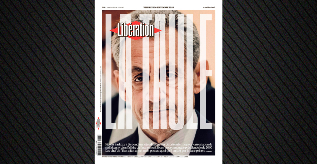 Η Liberation έβαλε πίσω από τα «κάγκελα» τον Σαρκοζί στα πρωτοσέλιδό της μετά την καταδίκη του