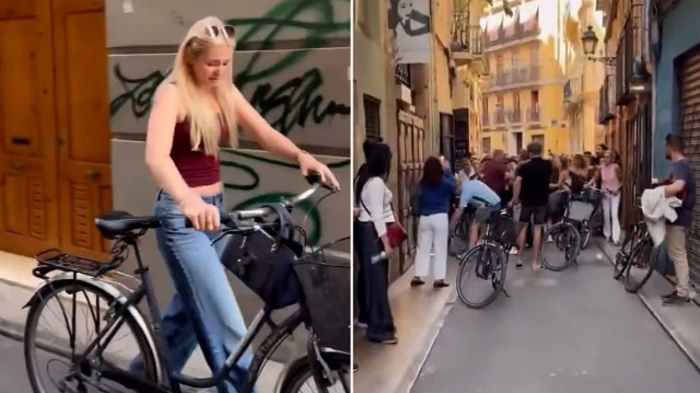 Κάτοικοι στη Βαλένθια περικύκλωσαν τουρίστες με ποδήλατα και άρχισαν να φωνάζουν και να σπρώχνουν, «να πάτε σπίτια σας» - Βίντεο