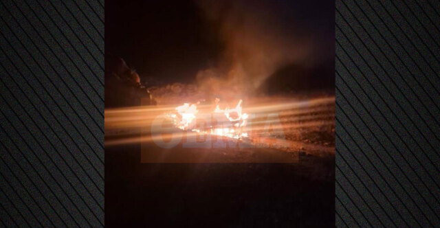 Βίντεο ντοκουμέντο από τη στιγμή που καίγεται το τζιπ των εκτελεστών του Γιάννη Λάλα στην Αράχωβα