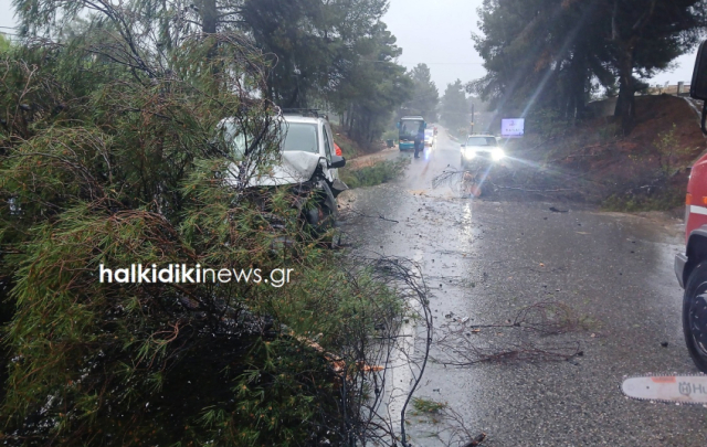 ΤΡΟΧΑΙΑ, ΚΑΤΟΛΙΣΘΗΣΕΙΣ ΚΑΙ ΔΙΑΚΟΠΗ ΚΥΚΛΟΦΟΡΙΑΣ ΛΟΓΩ ΤΗΣ ΚΑΚΟΚΑΙΡΙΑΣ «ERMINIO» ΣΤΗ ΧΑΛΚΙΔΙΚΗ, ΔΕΙΤΕ ΦΩΤΟΓΡΑΦΙΕΣ