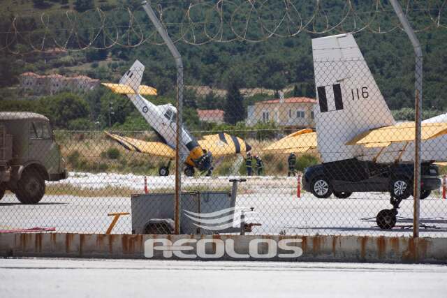Ατύχημα στο αεροδρόμιο Μυτιλήνης: Αεροσκάφος PZL βρέθηκε με το ρύγχος στο έδαφος μετά την προσγείωση