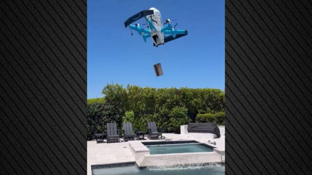 Drone της Amazon πήγε να κάνει την τέλεια παράδοση, αλλά το δέμα βρέθηκε στην... πισίνα, δείτε βίντεο