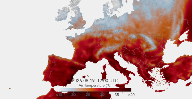 ΤΟ TIMELAPSE ΤΗΣ NASA ΑΠΟ ΤΗΝ ΕΠΕΛΑΣΗ ΤΟΥ ΚΑΥΣΩΝΑ ΣΤΗΝ ΕΥΡΩΠΗ: ΠΕΝΤΕ ΚΥΜΑΤΑ ΖΕΣΤΗΣ ΚΑΙ ΘΕΡΜΟΚΡΑΣΙΕΣ ΑΝΩ ΤΩΝ 40°C
