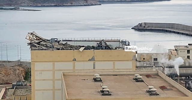 Έκρηξη και φωτιά σε εργοστάσιο παραγωγής ηλεκτρικού ρεύματος στη Σητεία - Κατέρρευσε τμήμα της οροφής