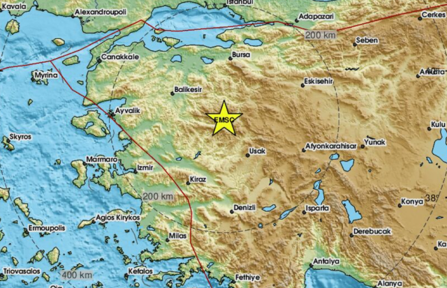 Σεισμός τώρα στη βορειοδυτική Τουρκία - 4,6 Ρίχτερ ταρακούνησαν την Κιουτάχεια