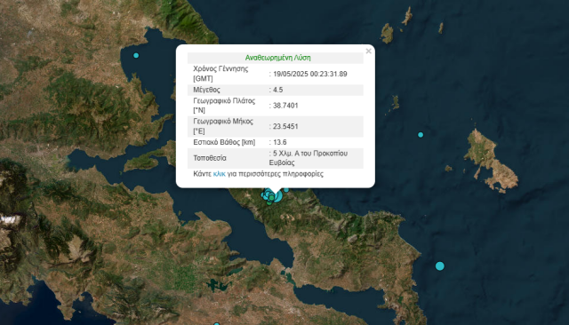 Προβληματισμός για τους σεισμούς στην Εύβοια που «κουνάνε» και την Αττική: Έως 5,5R βλέπει ο Τσελέντης, θα έχουμε 4-5R τις επόμενες ημέρες ο Λέκ