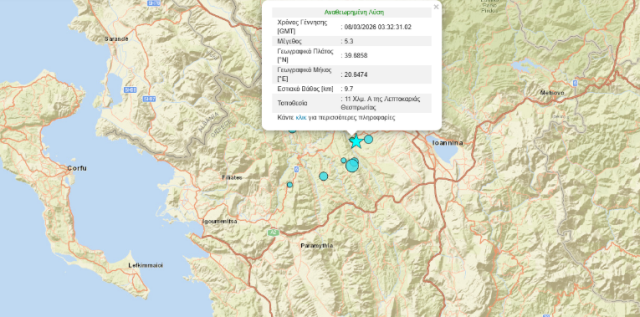 ΑΝΑΣΤΑΤΩΣΗ ΣΤΗΝ ΗΠΕΙΡΟ ΑΠΟ ΤΟΝ ΙΣΧΥΡΟ ΣΕΙΣΜΟ ΤΩΝ 5,3 ΡΙΧΤΕΡ, ΣΥΝΕΧΕΙΣ ΜΕΤΑΣΕΙΣΜΟΙ