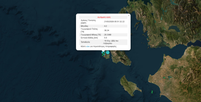 ΣΕΙΣΜΟΣ 4,2 ΡΙΧΤΕΡ ΣΤΟ ΛΗΞΟΥΡΙ