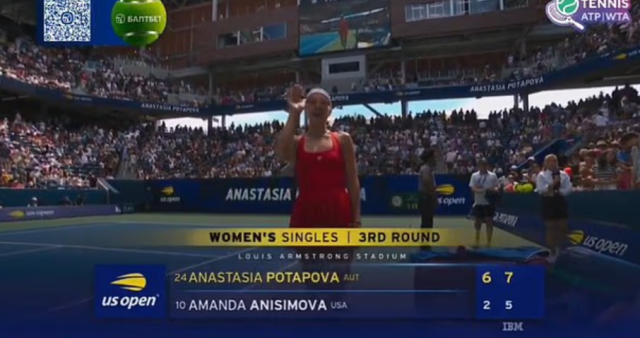 Σάλος στο US Open από το «bye-bye» της Αναστάσια Ποτάποβα στην Αμάντα Ανισίμοβα αφού την κέρδισε, δείτε βίντεο
