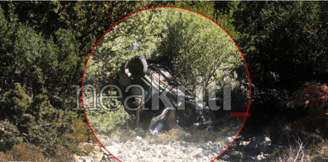 60χρονος στον Ομαλό εγκλωβίστηκε στο ΙΧ του και σκοτώθηκε όταν το όχημα κατακρημνίστηκε στο Ξυλόσκαλο