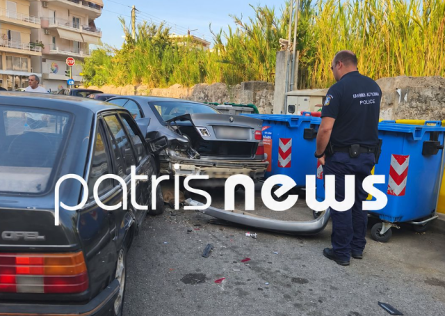 Ηλικιωμένος οδηγός αισθάνθηκε αδιαθεσία και προσέκρουσε σε επτά αυτοκίνητα στον Πύργο, μεταφέρθηκε στο νοσοκομείο