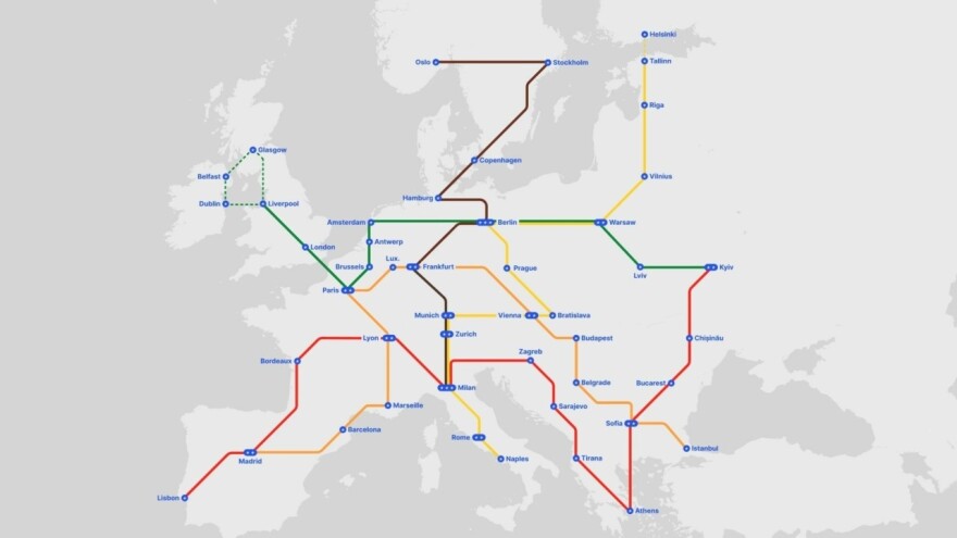 Αθήνα - Παρίσι με το «ευρωπαϊκό μετρό»: Η πρόταση για το σιδηροδρομικό μέλλον της Ευρώπης