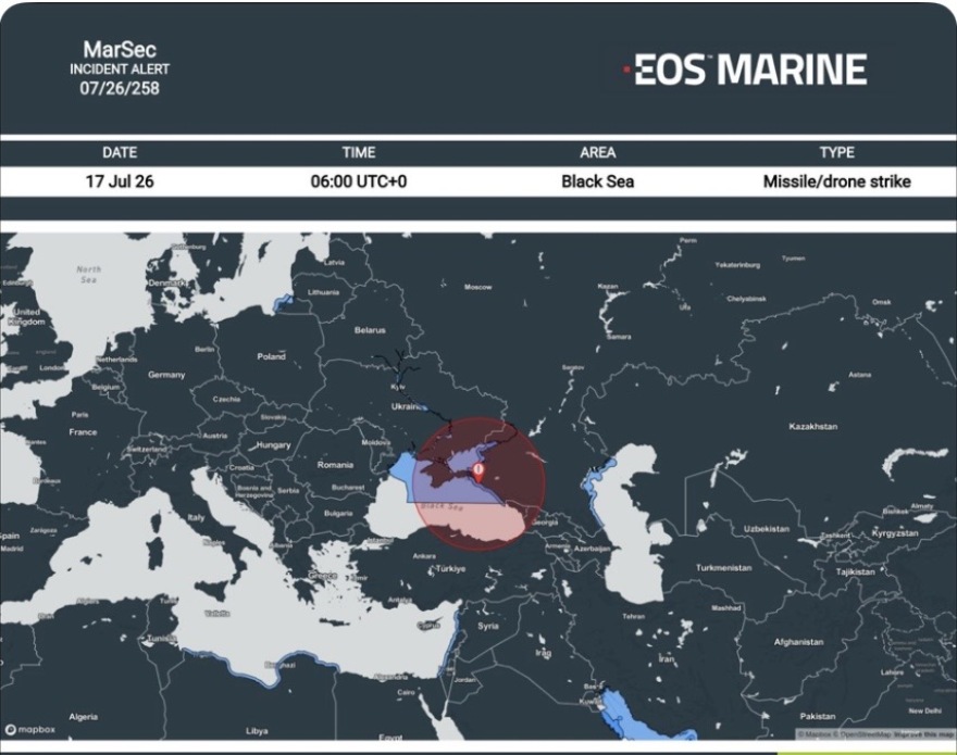 Διπλό σήμα κινδύνου από την EOS Risk: Επίθεση σε δεξαμενόπλοιο στη Μαύρη Θάλασσα και ύποπτη δραστηριότητα στον Κόλπο του Μεξικού
