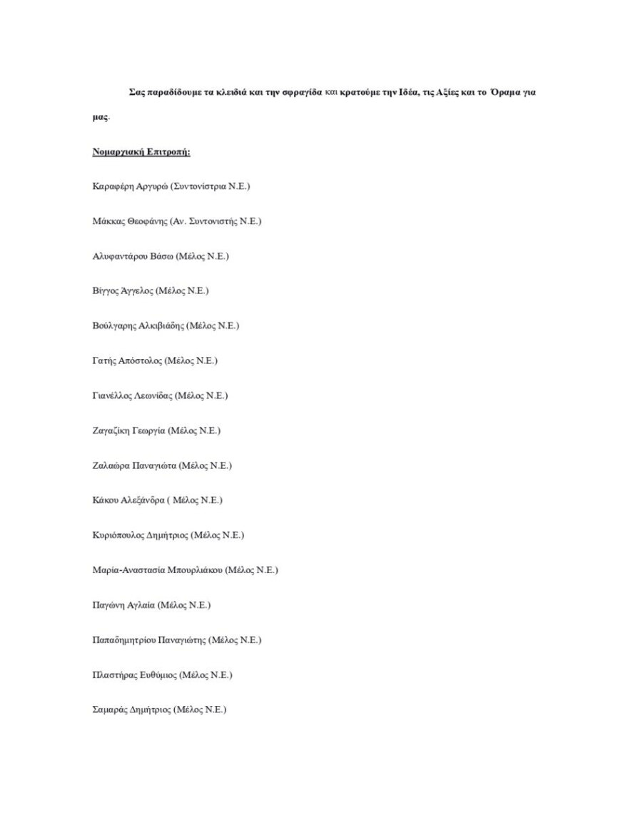 Μαζική παραίτηση μελών του ΣΥΡΙΖΑ Φθιώτιδας: Παραδίδουμε τα κλειδιά και τη σφραγίδα