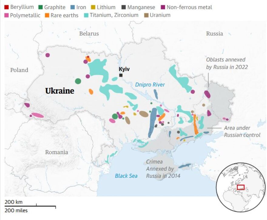 Ανάλυση: Ποια είναι τα πολύτιμα ορυκτά και οι σπάνιες γαίες της Ουκρανίας και γιατί τα θέλει ο Τραμπ