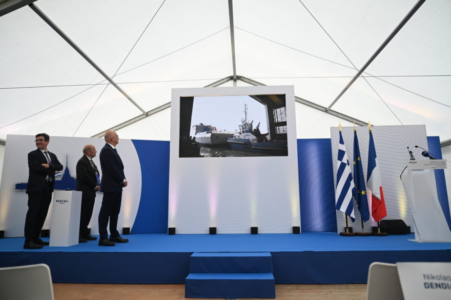 Καθέλκυση της φρεγάτας «Φορμίων»: Είναι μια μεγάλη στιγμή για τη χώρα, είπε ο Δένδιας
