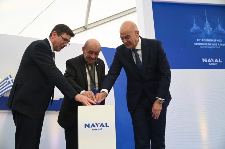 Καθέλκυση της φρεγάτας «Φορμίων»: Είναι μια μεγάλη στιγμή για τη χώρα, είπε ο Δένδιας