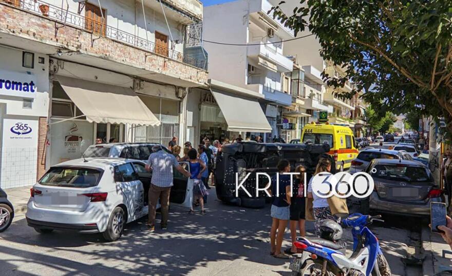 Χανιά: Τούμπαρε αυτοκίνητο με οικογένεια