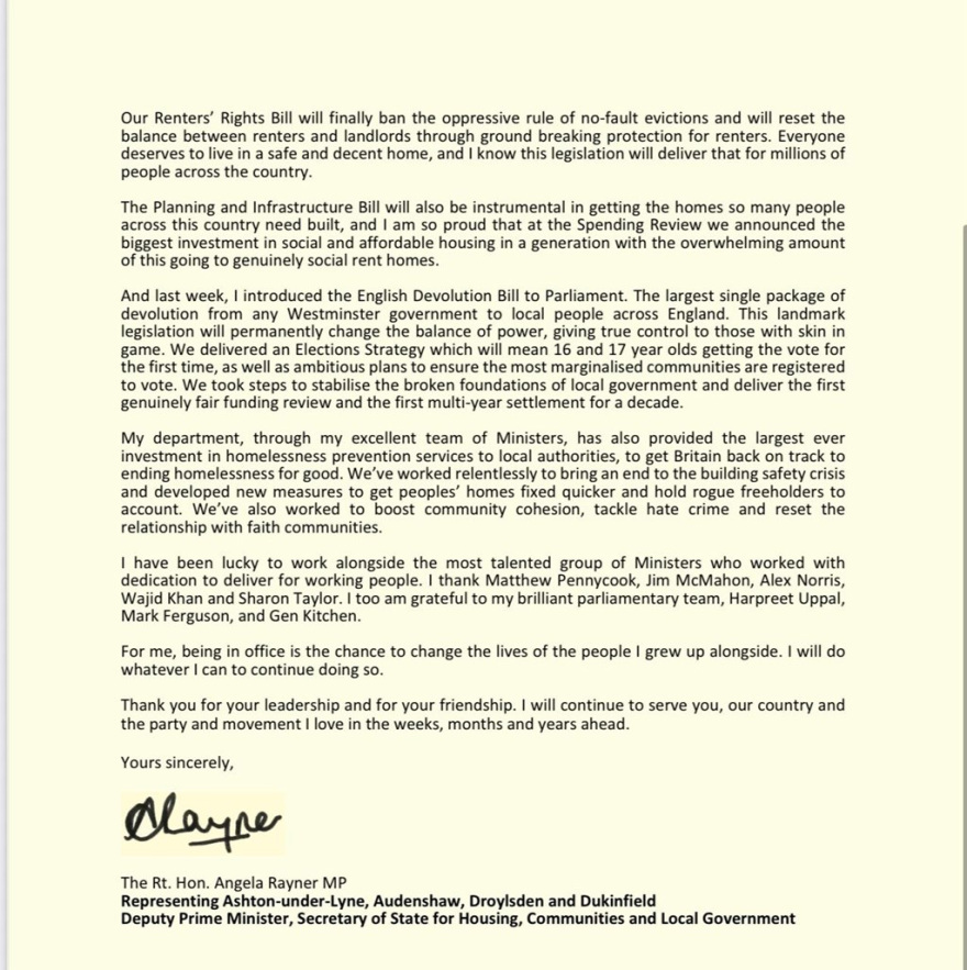 Παραιτήθηκε λόγω φοροδιαφυγής η αναπληρώτρια πρωθυπουργός της Βρετανίας, Άντζελα Ρέινερ 