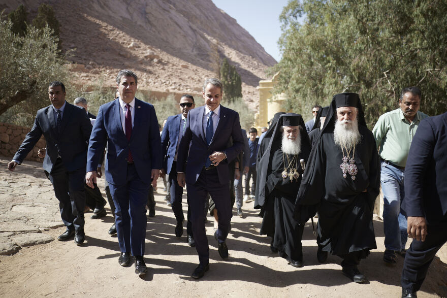 Ο Μητσοτάκης στην ενθρόνιση του νέου Αρχιεπισκόπου Σινά, κ. Συμεών - «Εθνικό καθήκον μας το ενδιαφέρον για τη Μονή»