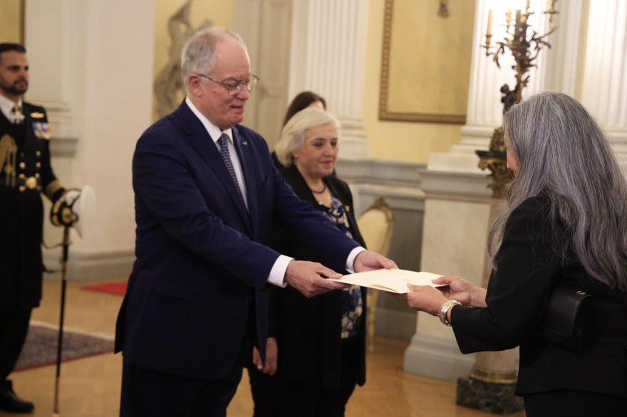 Η Κίμπερλι Γκιλφόιλ υπέβαλε τα διαπιστευτήριά της στον Πρόεδρο της Δημοκρατίας
