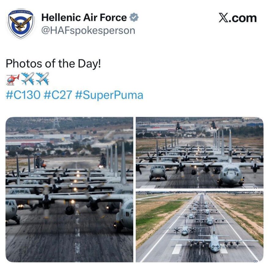 Αντιδράσεις στην Τουρκία για ανάρτηση της Πολεμικής Αεροπορίας με C-130 που «κατέβηκε»