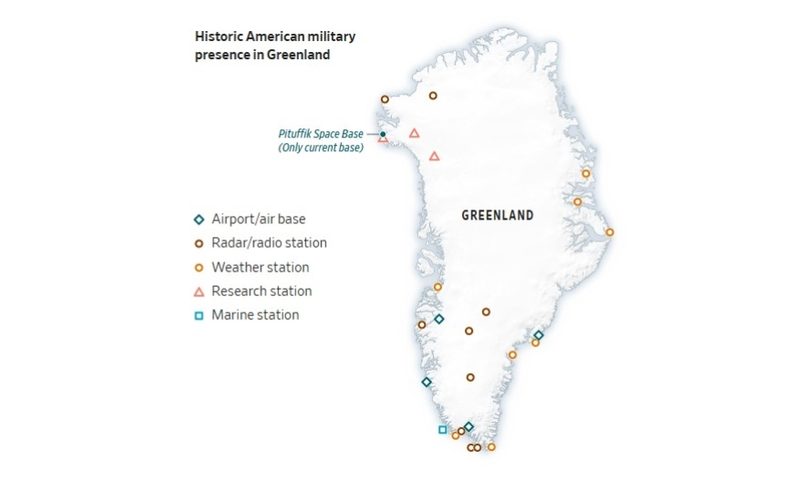 Η Γροιλανδία ως πρώτη γραμμή άμυνας των ΗΠΑ και του ΝΑΤΟ: Δείτε τους χάρτες που εξηγούν γιατί ο Τραμπ επιθυμεί διακαώς την απόκτησή της
