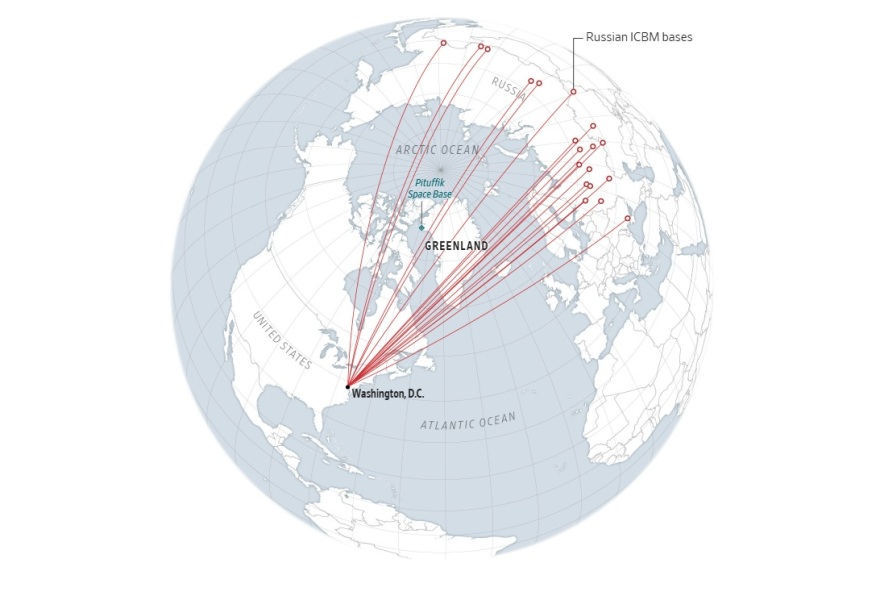 Η Γροιλανδία ως πρώτη γραμμή άμυνας των ΗΠΑ και του ΝΑΤΟ: Δείτε τους χάρτες που εξηγούν γιατί ο Τραμπ επιθυμεί διακαώς την απόκτησή της