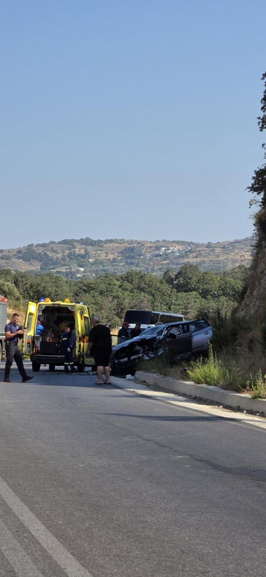 Σοβαρό τροχαίο στο Ρέθυμνο: Πέντε τραυματίες, ανάμεσά τους παιδιά