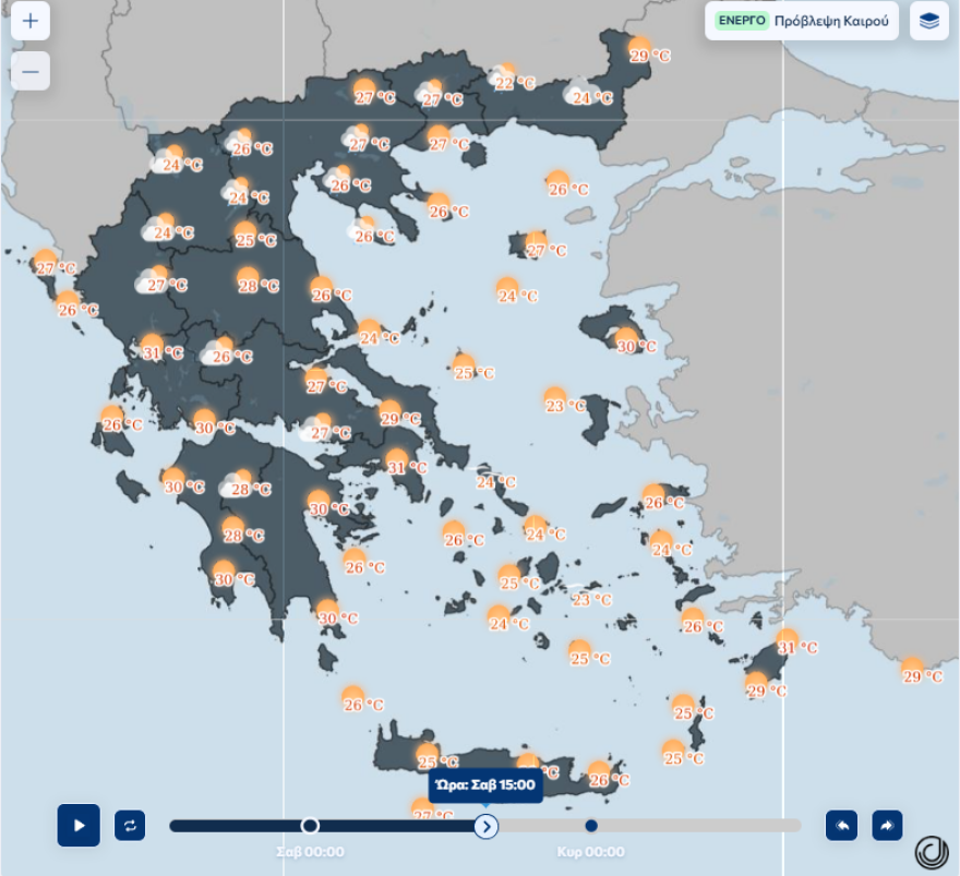 Με καλό καιρό το Σαββατοκύριακο, προσοχή στα ισχυρά μελτέμια - Έρχονται καταιγίδες εξπρές τη Δευτέρα, θα βρέξει και στην Αττική 
