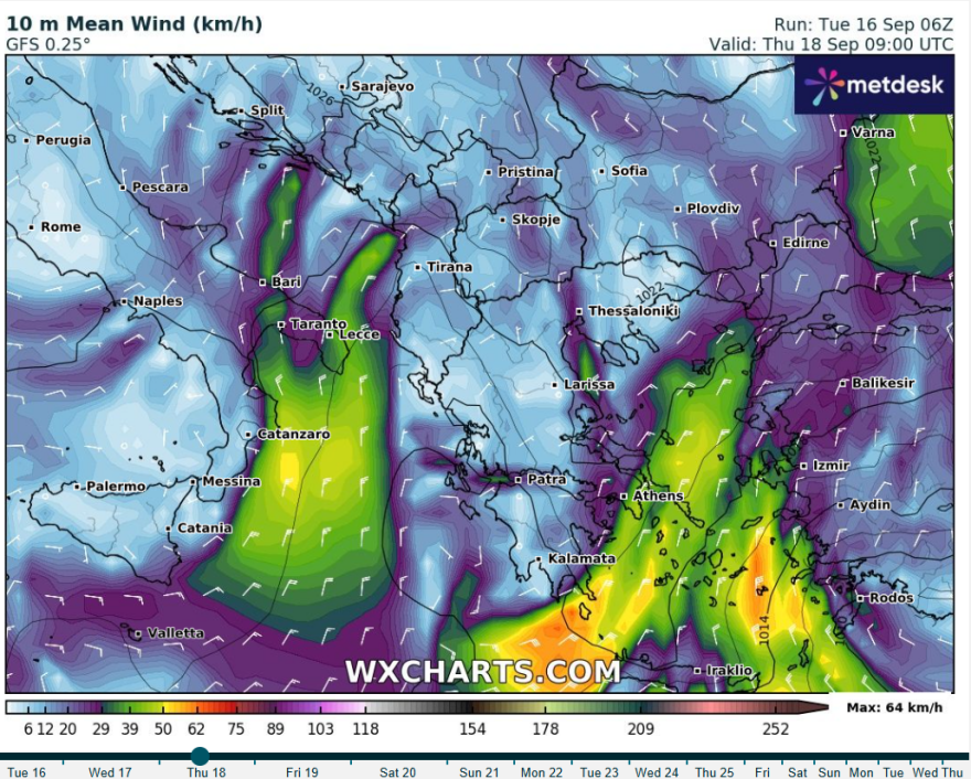 Καιρός: Προειδοποίηση για βοριάδες έως 8 μποφόρ στο Αιγαίο από Πέμπτη έως και το Σάββατο - Μελτέμια, ζέστη και ανομβρία