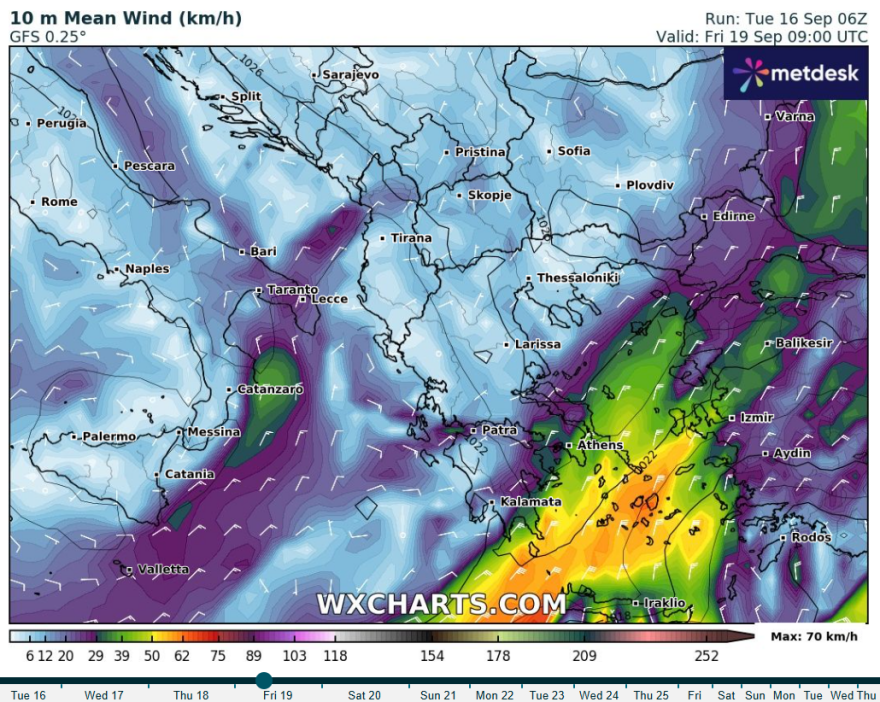 Καιρός: Προειδοποίηση για βοριάδες έως 8 μποφόρ στο Αιγαίο από Πέμπτη έως και το Σάββατο - Μελτέμια, ζέστη και ανομβρία