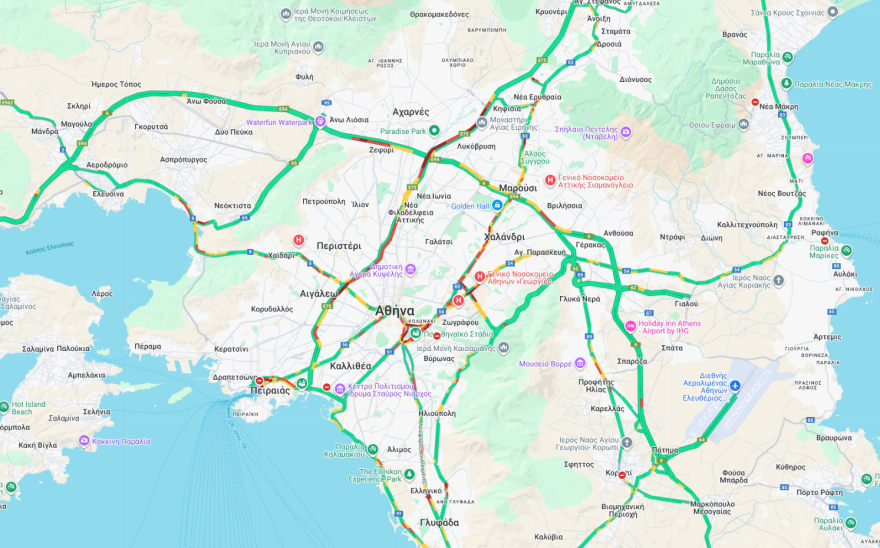 Κίνηση τώρα: Mποτιλιάρισμα στην Αττική Οδό - Ακινητοποιήθηκε φορτηγό στην έξοδο για Λαμία