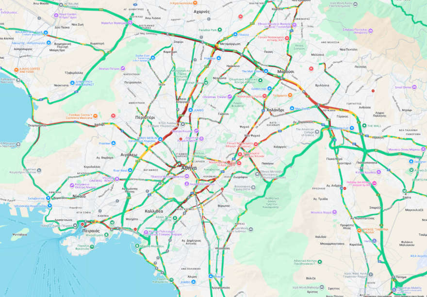 Κίνηση στους δρόμους τώρα live: Χαοτικό μποτιλιάρισμα στην Αττική Οδό λόγω τροχαίων, στο κόκκινο και ο Κηφισός - Πού παρατηρούνται καθυστερήσεις
