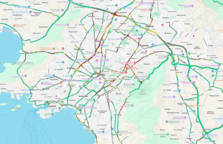 Καθυστερήσεις τώρα στον Κηφισό - Δείτε σε ποιους δρόμους της Αττικής υπάρχουν προβλήματα
