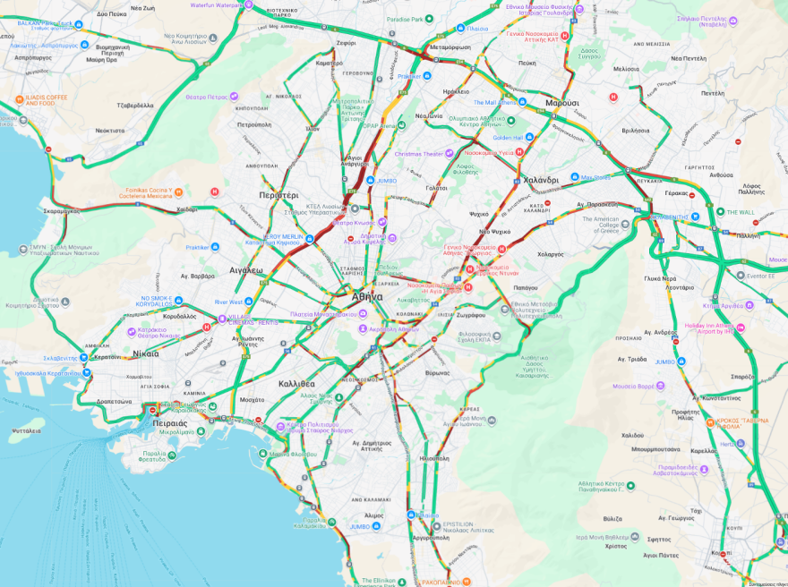 Η κίνηση τώρα στους δρόμους live: Πρωινό μποτιλιάρισμα στην Αττική (19/11) - Καθυστερήσεις σε Κηφισό, Αττική Οδό και Σκαραμαγκά